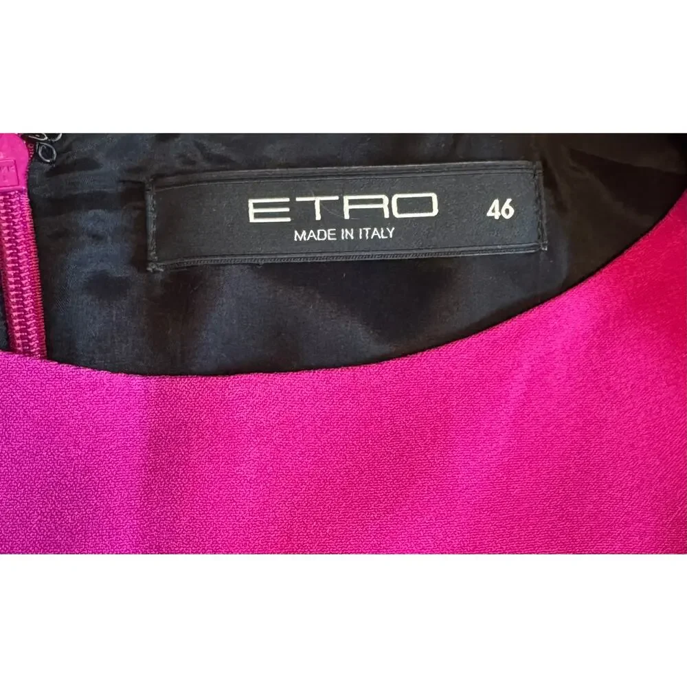 ✨🛍️ Etro Multicolor Paisley and Striped Midi Dress - Size 10 - Picture 4 of 5